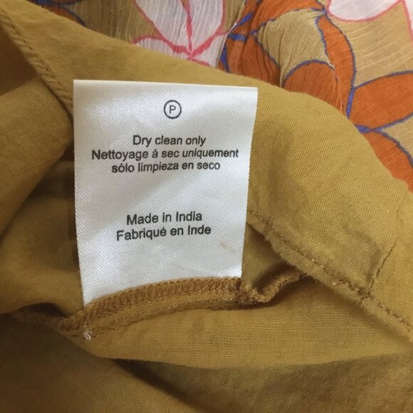 GUAPA Ruched Waist Geo Earthtone Floral Chiffon Mini Skirt M Boho Layered Lined - Picture 9 of 9